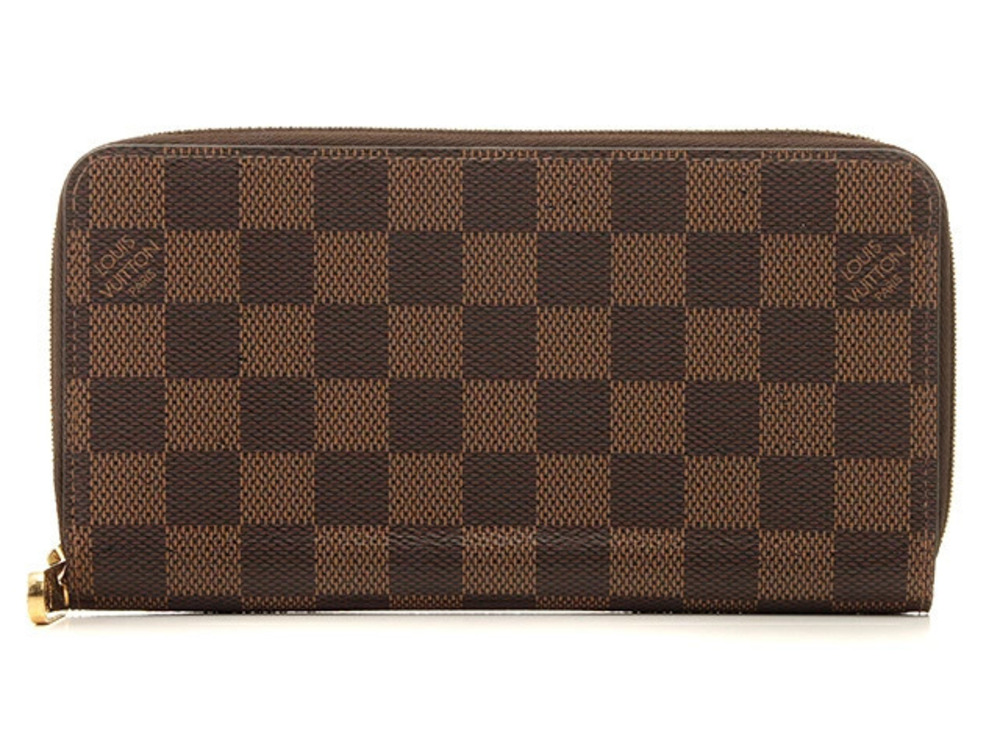 LOUIS VUITTON Long Wallet Zippy Damier Brown